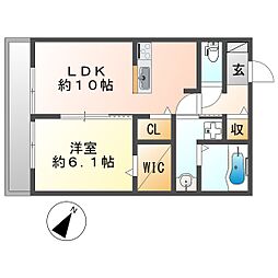 Mauruuru 1LDKの間取図画像