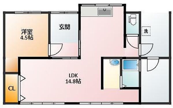 中川原ベース　3 ｜三重県四日市市中川原2丁目(賃貸一戸建1LDK・1階・44.95㎡)の写真 その2