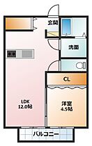 クレール チコ 1C ｜ 三重県四日市市日永西2丁目12-14（賃貸アパート1LDK・1階・39.60㎡） その2