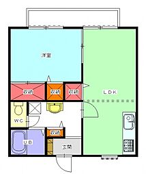 間取図画像 1LDK
