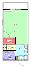 レオパレス八街 1Kの間取図画像