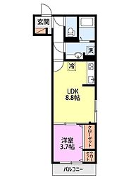 左近ラ・ランド 1LDKの間取図画像