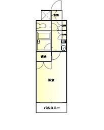 日興パレス長岡 1Kの間取図画像