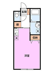 古正寺セブン 1Kの間取図画像