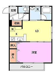 ファミール・アンカン 1LDKの間取図画像