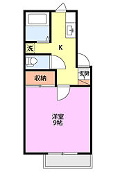 サンクチュアリーハイツ 1Kの間取図画像