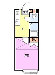 ロフト 1Kの間取図画像