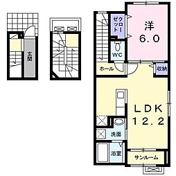 メゾンクレール 1LDKの間取図画像