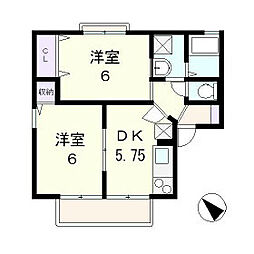 間取図画像 2DK