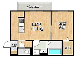 エレガンス　ビュー 3階1LDKの間取り