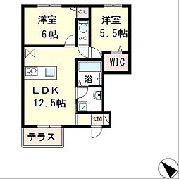 ロック・ベイレーク 2LDKの間取図画像