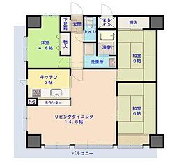 ネオハイツ浜田町 3LDKの間取図画像