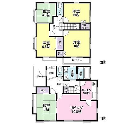 間取り 福島市上鳥渡山王　中古戸建