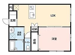 ＫＴＨ堀切 3階1LDKの間取り