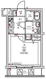 東京メトロ千代田線 綾瀬駅 徒歩11分の賃貸マンション 2階1Kの間取り