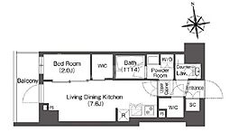 コンフォリア・リヴ西葛西 5階1LDKの間取り