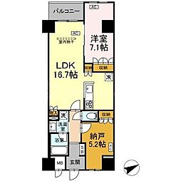 東京メトロ東西線 葛西駅 徒歩5分の賃貸マンション 6階1SLDKの間取り