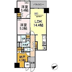 東京メトロ東西線 葛西駅 徒歩5分の賃貸マンション 3階2SLDKの間取り