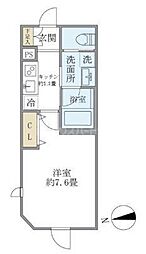JR総武線 新小岩駅 徒歩4分の賃貸マンション 1階1Kの間取り