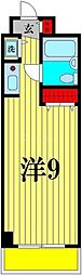 JR常磐線 亀有駅 徒歩17分の賃貸マンション 4階ワンルームの間取り