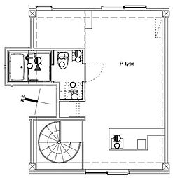 パルティータ四つ木 3階ワンルームの間取り