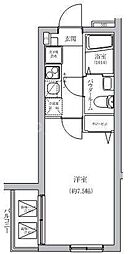 ベルシード京成小岩 5階1Kの間取り