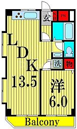 JR常磐線 亀有駅 徒歩15分の賃貸マンション 1階1LDKの間取り