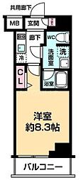 京成金町線 京成金町駅 徒歩9分の賃貸マンション 5階1Kの間取り