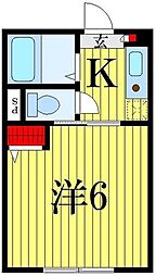 京成本線 堀切菖蒲園駅 徒歩6分の賃貸アパート 1階1Kの間取り