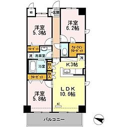 Estaci-oN篠崎 3LDKの間取図画像