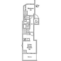 ALIKA曳舟II 1LDKの間取図画像