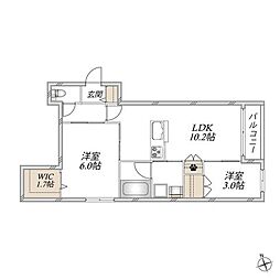 Per sempre 2LDKの間取図画像