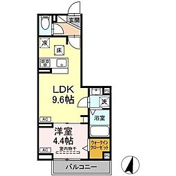 グラナーデ西瑞江 1LDKの間取図画像