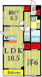 リヴィエール 1SLDKの間取図画像