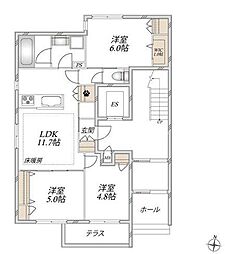 パークコート菊川 3LDKの間取図画像