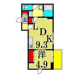 FUKU Stage 1LDKの間取図画像