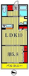 ハイム・K 1LDKの間取図画像