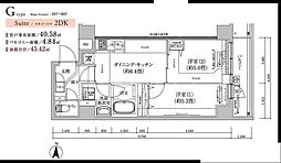 足立区東和2丁目マンション 2DKの間取図画像