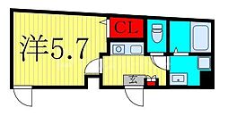 Lotso亀有 1Kの間取図画像