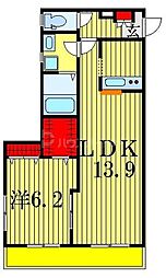 サンプラス立石 1LDKの間取図画像