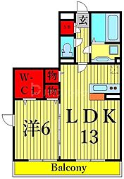 コンフォール瑞江9 1LDKの間取図画像