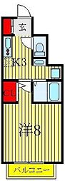 グレースK 1Kの間取図画像
