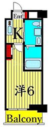 RJRリクロス高砂 1Kの間取図画像