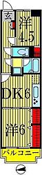 日神パレステージ新小岩 2DKの間取図画像