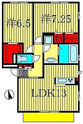 ラフィネヴァン 2LDKの間取図画像