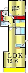 LibertyHouse 1LDKの間取図画像