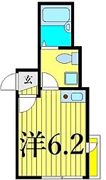 シャンテ四つ木駅前 1Kの間取図画像