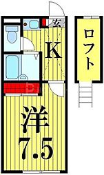 メインシティガーデンベレノス 1Kの間取図画像
