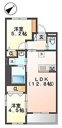 ヴェリテ 2LDKの間取図画像