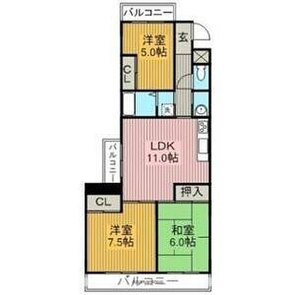 プレステージ 105｜愛知県名古屋市名東区猪子石原１丁目(賃貸マンション3LDK・1階・67.32㎡)の写真 その2